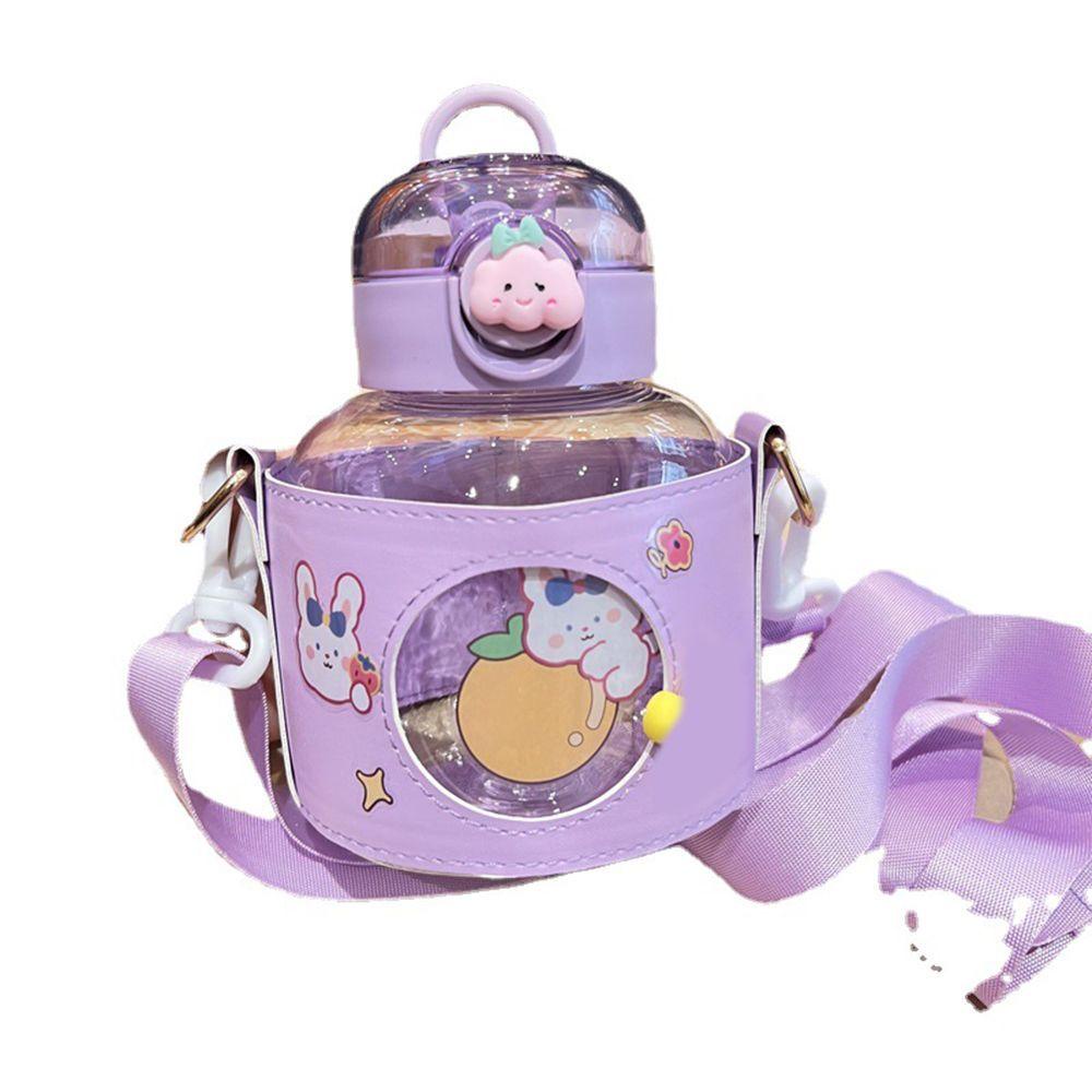 Solighter Botol Minum Anak Portable Motif Kartun Dengan Sedotan Untuk Travel