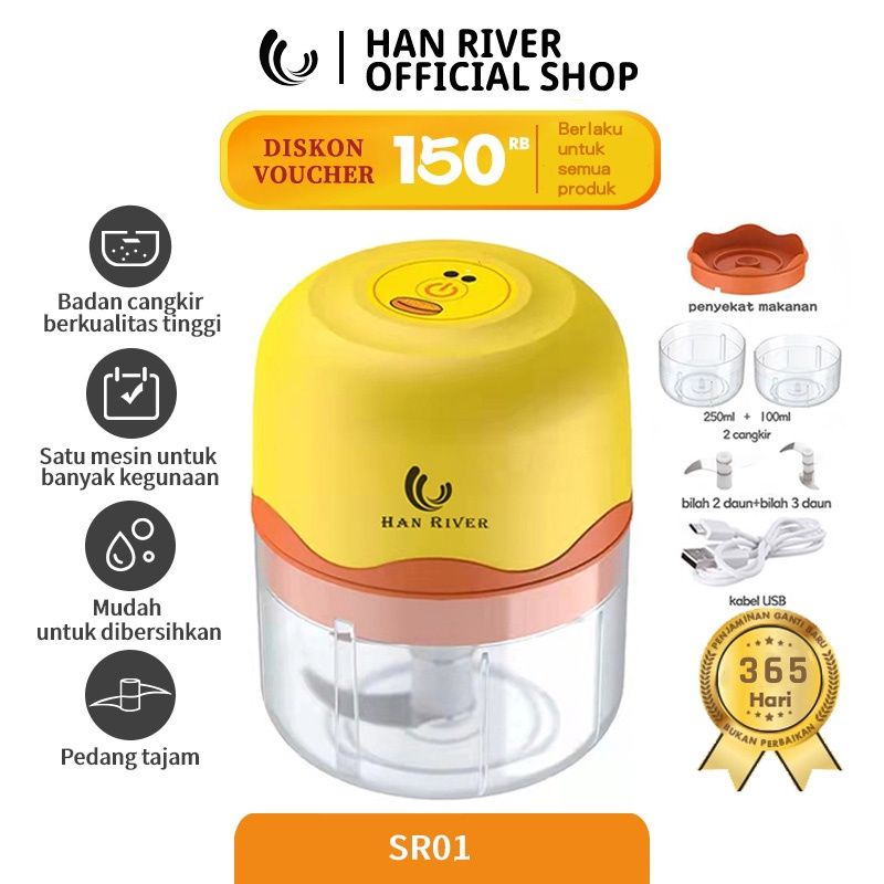 chopper mini elektrik han river chopper usb chopper portable recharge blender mini blender portable