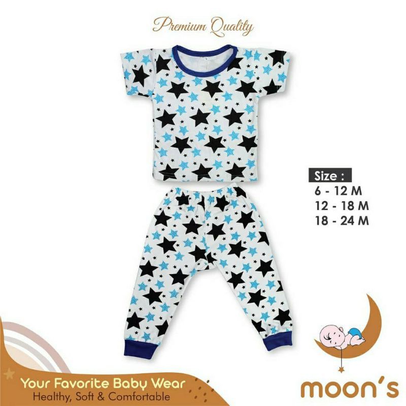 MOONS STELAN OBLONG CAMPUR MOONS/STELAN BAJU PENDEK /CELANA PANJANG BAYI