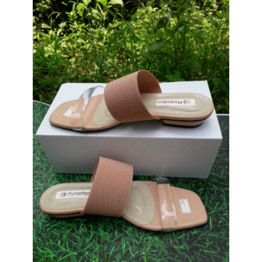 sandal heels flat wanita