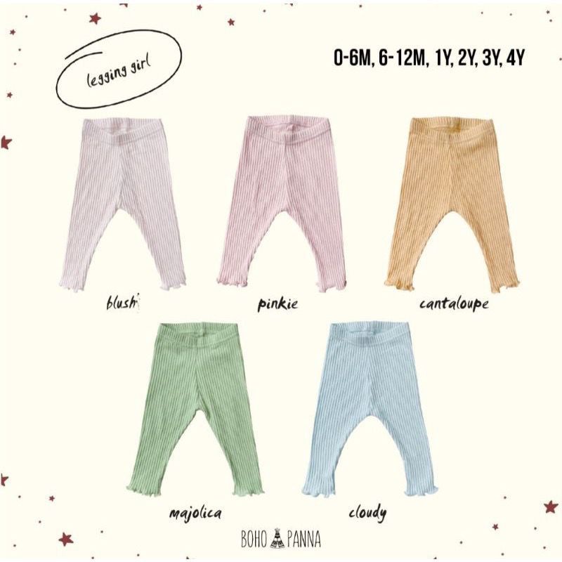 Bohopanna Legging Girl / Celana Panjang Anak Lucu / Legging Bayi / Bohobaby / Bohopana