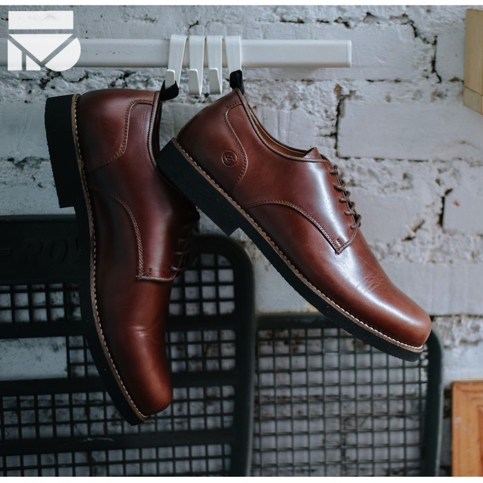 FOSTER BROWN | FORIND x Zapato | Sepatu Kulit Asli Vintage Klasik Pria/Cowok/Men - Derby - Footwear