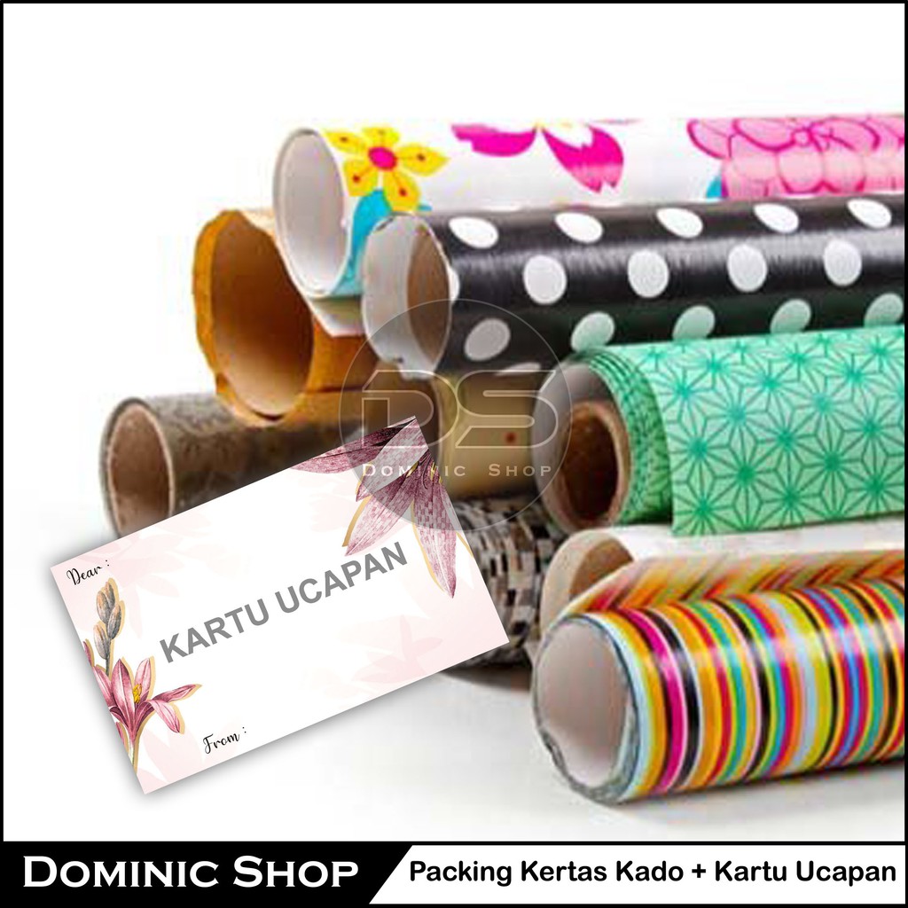 Packing Kertas kado + Kartu Ucapan