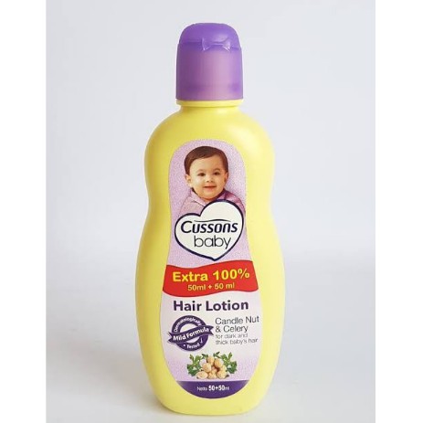 Cussons Baby Hair Lotion Candle Nut &amp; Celery, Coconut Oil, Avocado, Almond 100 ml &amp; 200 ml