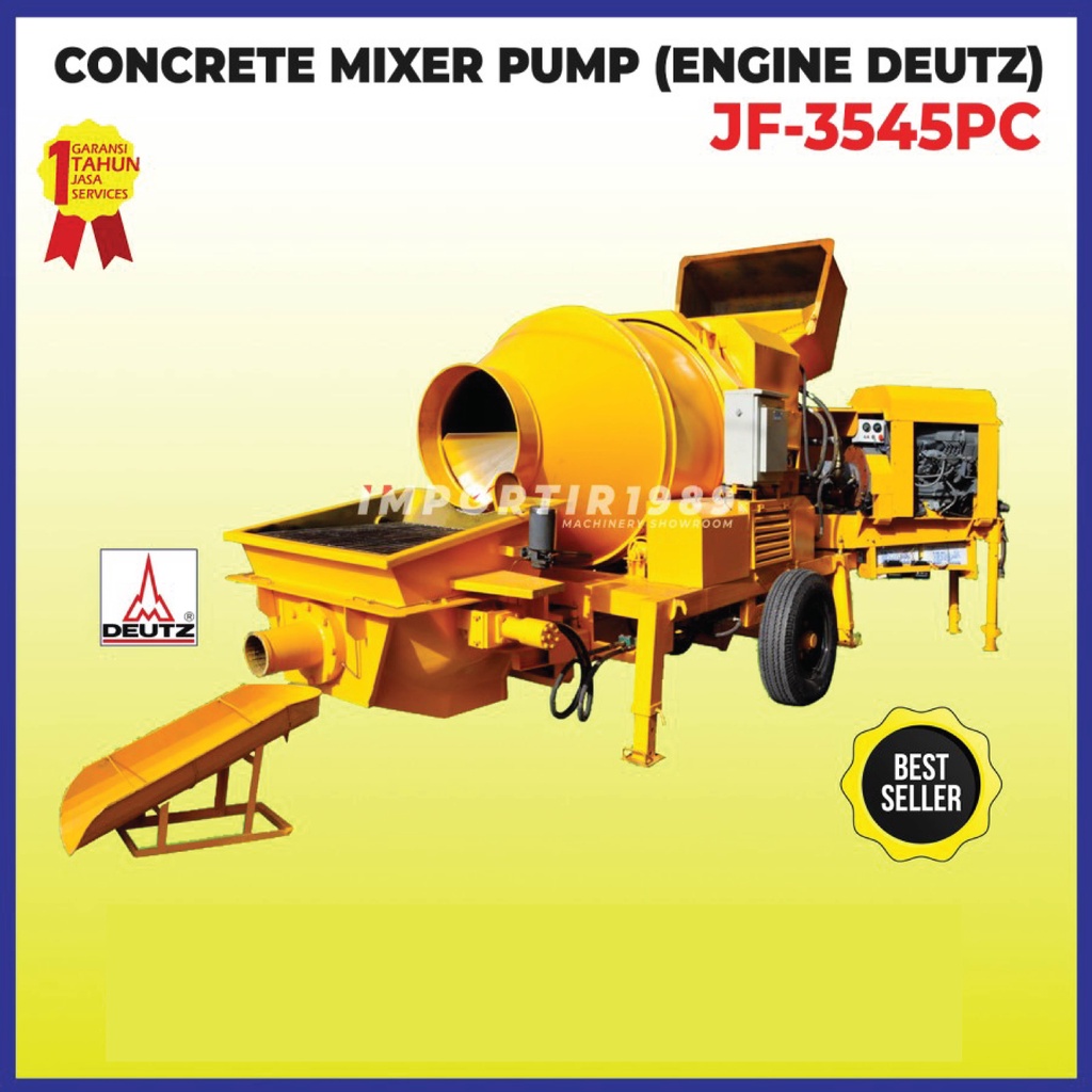 Mesin Molen Pengaduk Semen Concrete Mixer Mesin DEUTZ 350 Lt AKS - JF3545PC