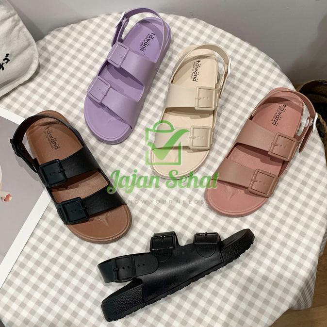 Best Product Sandal Tawana Casual Double Strap Sendal Wanita Tali T4-2021/ SANDAL FLAT SANDAL SELOP 