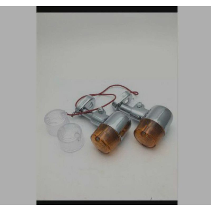 Lampu sein motor bulat klasik retro universal