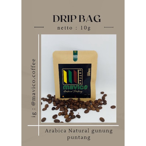 

mavico coffee drip bag/Natural/arabikaPuntang/kopigunungpuntang