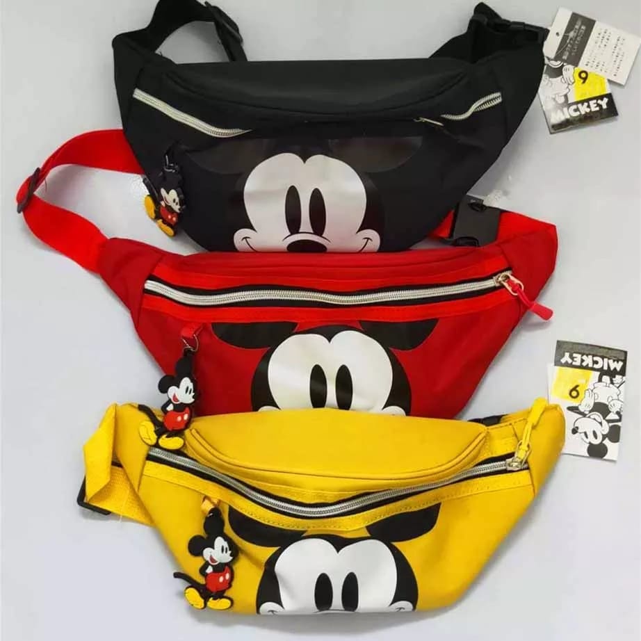 ST - Waistbag anak unisex ARSYEL tas anak murmer karakter Micky Mouse