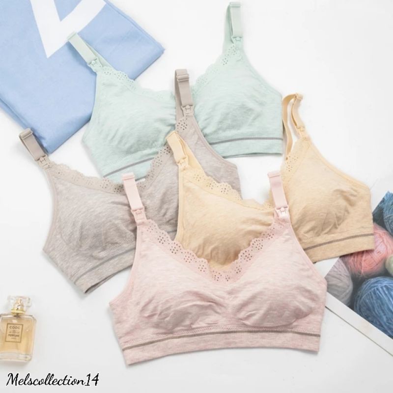 modal seamless maternity &amp; nursing bra 810 bh menyusui renda &amp; hamil busa tipis tanpa kawat