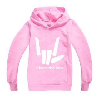 share the love pink hoodie