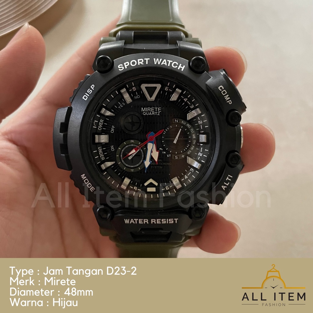 COD✅ JAM TANGAN MIRETE D23-2 PRIA MEN SPORT WATCH ANALOG / JAM TANGAN / Jam Tangan Rubber Sport Bulat Pria Fashion Gaya Korea / Harga Grosir