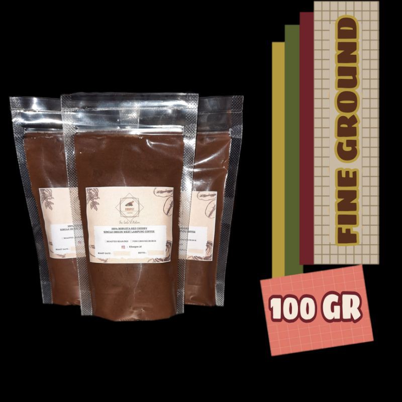 

Kopi Robusta 100% Red Cherry (petik merah) lampung - fine ground(bubuk) - 100gram