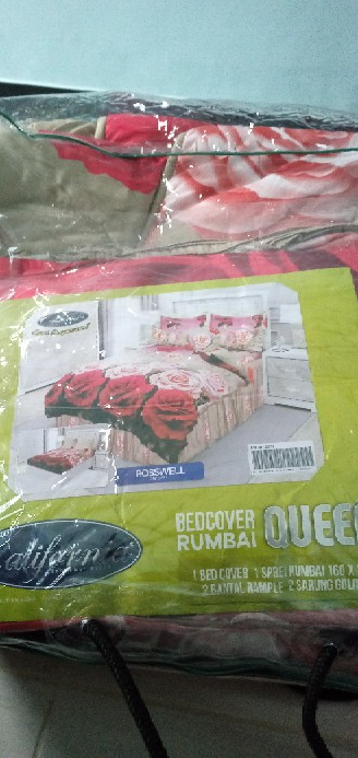 Bedcover + Sprei Rumbai California 160x200 Queen Size 160 Jane Feder Oris Alvia Elba Raisha Bc