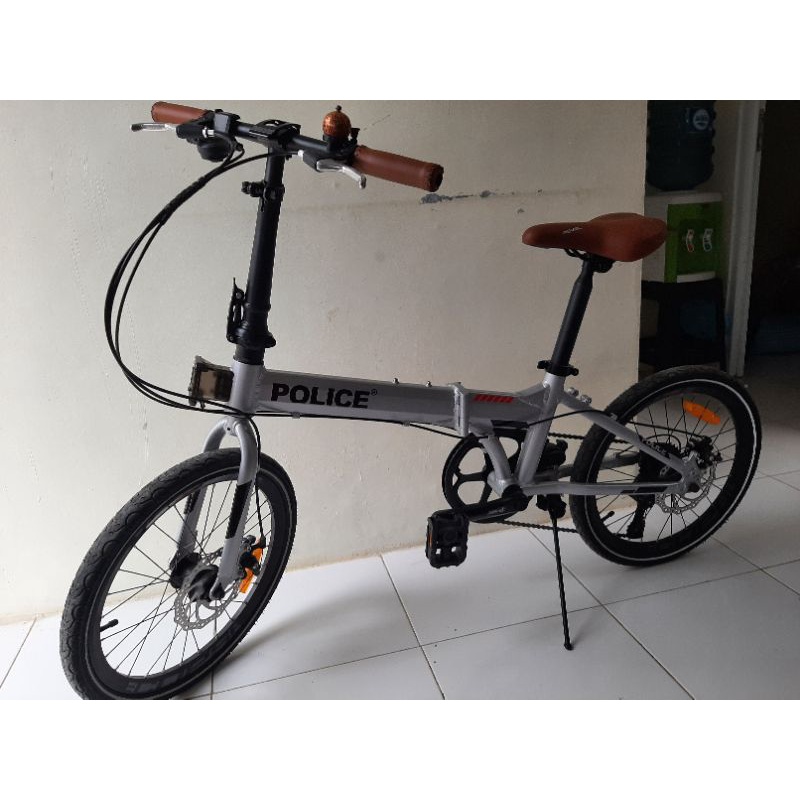 Sepeda Lipat Police Texas 8 Speed NEW 20 Inch Alloy  (Second/Bekas)