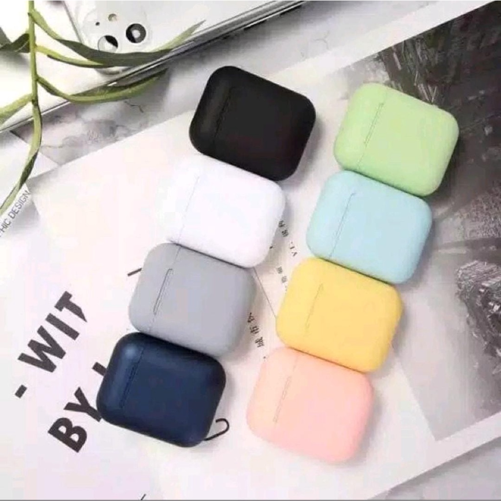 Headset Bluetooth i12 Macaron Original Android iOS Earphone Murah Promo