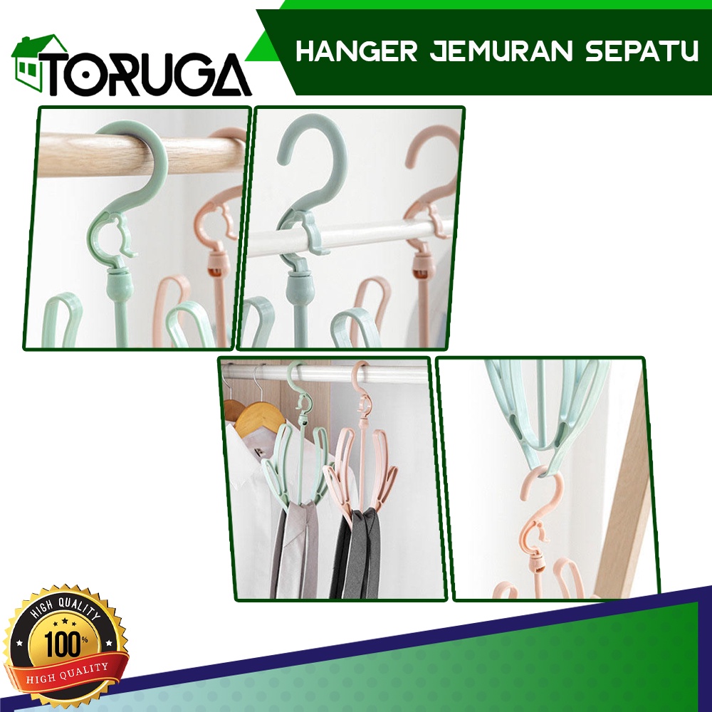 Hanger Gantungan Jemuran Sepatu Sendal  Tas Pengering Jepit Cantol