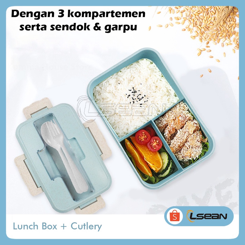 LUNCH BOX SET /KOTAK MAKAN LENGKAP DENGAN SENDOK GARPU