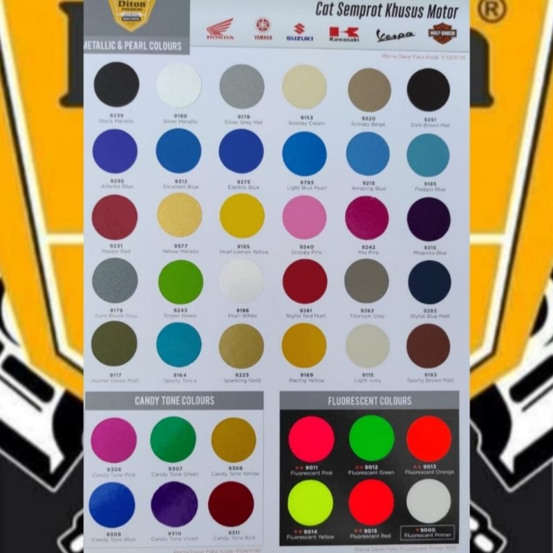 DITON PREMIUM CAT SEMPROT TAHAN BENSIN 400CC  9532 PASTEL YELLOW