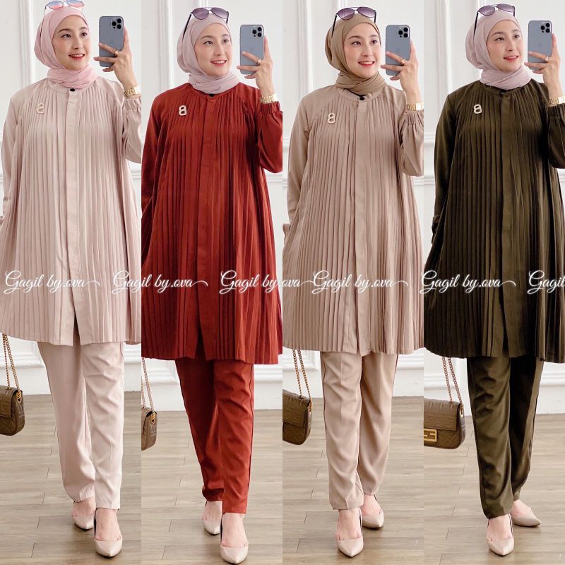 GAGIL STELAN CELANA ELANAA SET ATASAN PLISKET BUSUI WUDHU FRIENDLY ORI GAGIL BY OVA