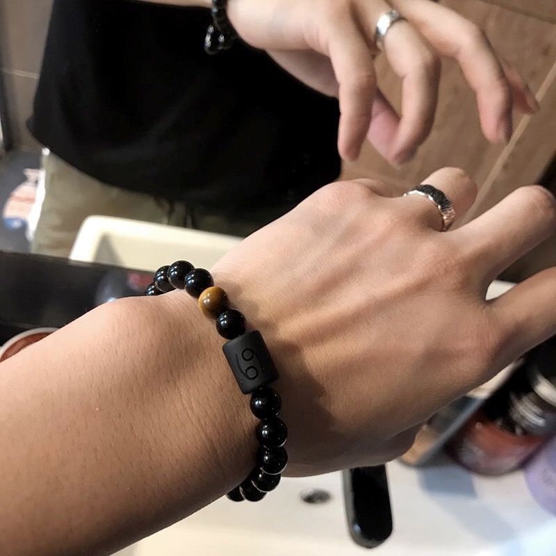 Gelang Obsidian Gaya Retro Untuk Pria Dan Wanita