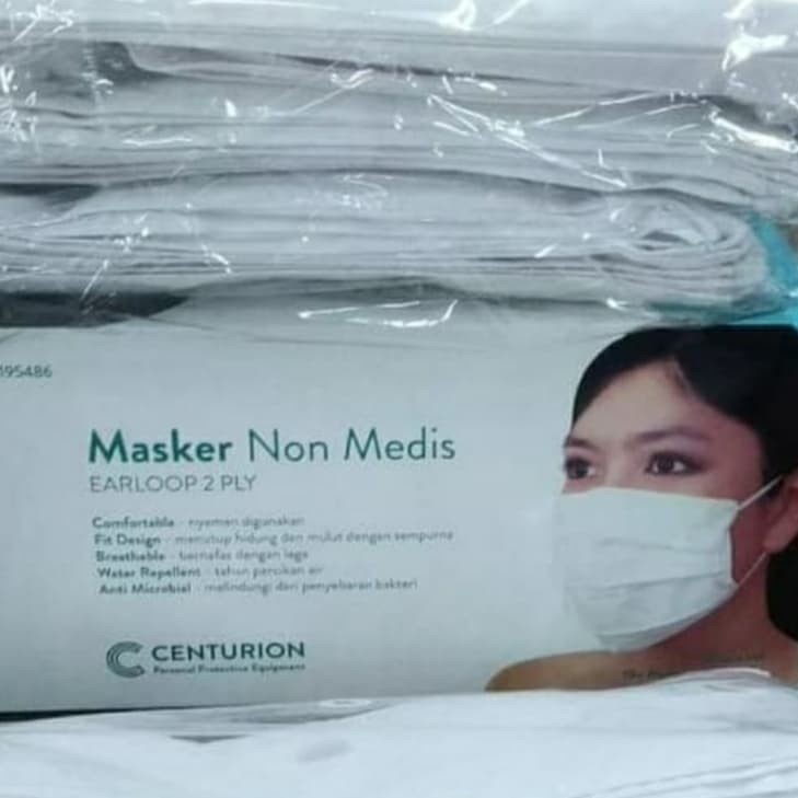 10pcs Masker Kain Centurion Anti Bakteri Premium Non medis