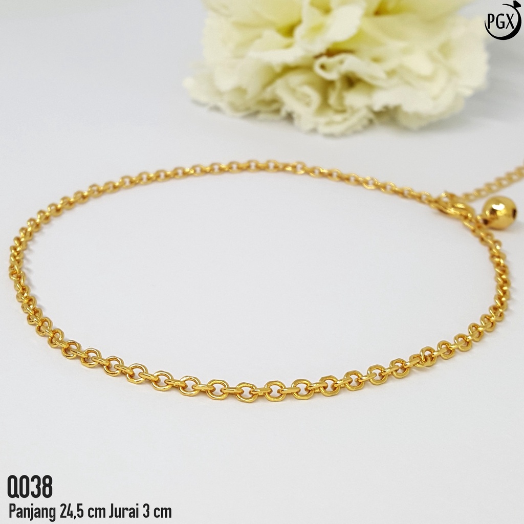 PGX Gelang Kaki Xuping Wanita Lapis Emas Aksesoris Fashion Korea - Q038