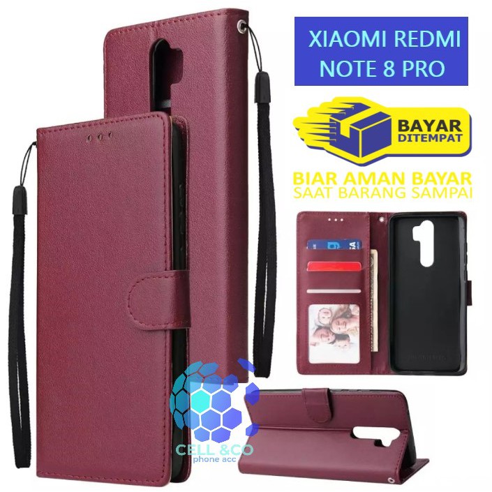 Flip cover XIAOMI REDMI NOTE 8 PRO Flip case buka tutup kesing hp casing flip case leather wallet