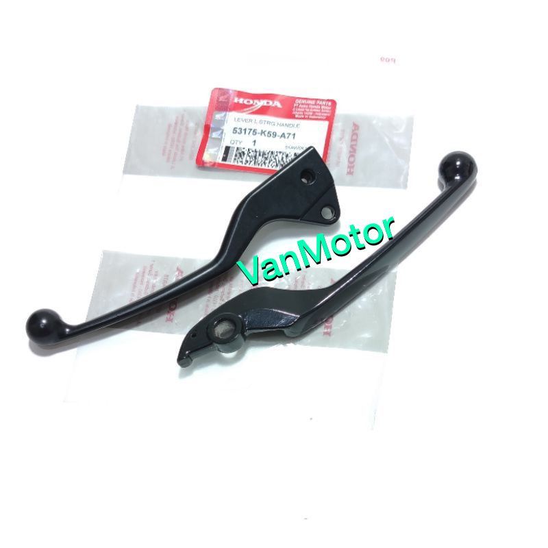 HANDLE HENDEL REM VARIO 125 150 CBS LED HONDA K59 1SET KIRI KANAN HITAM