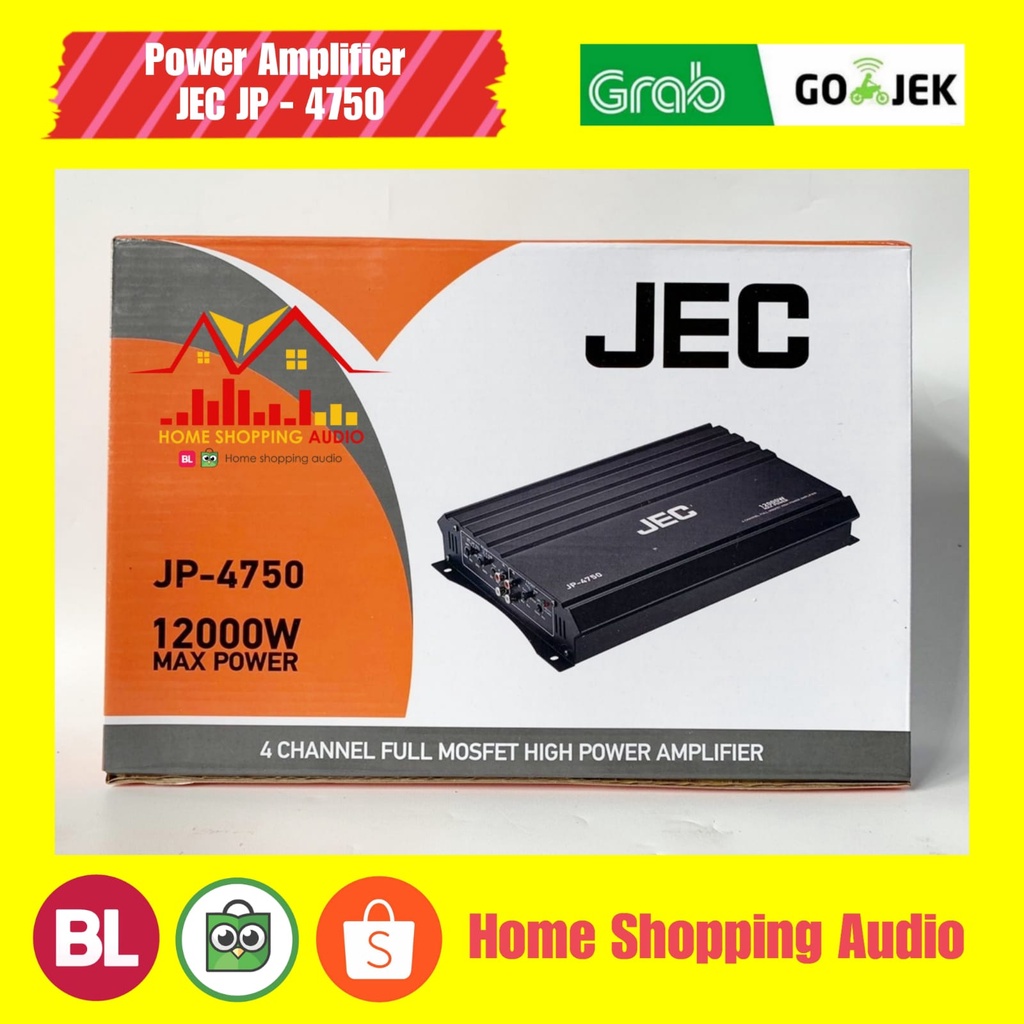 Power amplifier 4 channel JEC JP-4750 Power 4 ch JEC JP 4750