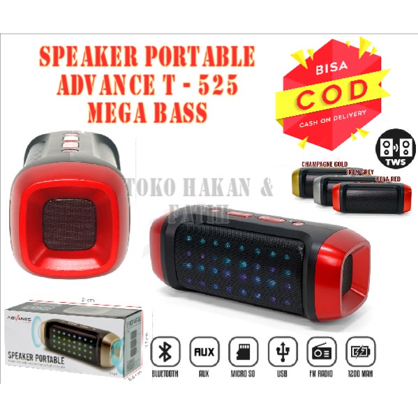 Speaker Bluetooth Advance T-525 Speaker Advance Portable Mini Super Bass | BISA COD | THF