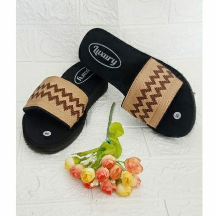 SANDAL SELOP - SANDAL SLOP WANITA - SANDAL TURKI - SANDAL RAJUT - SANDAL WEDGES