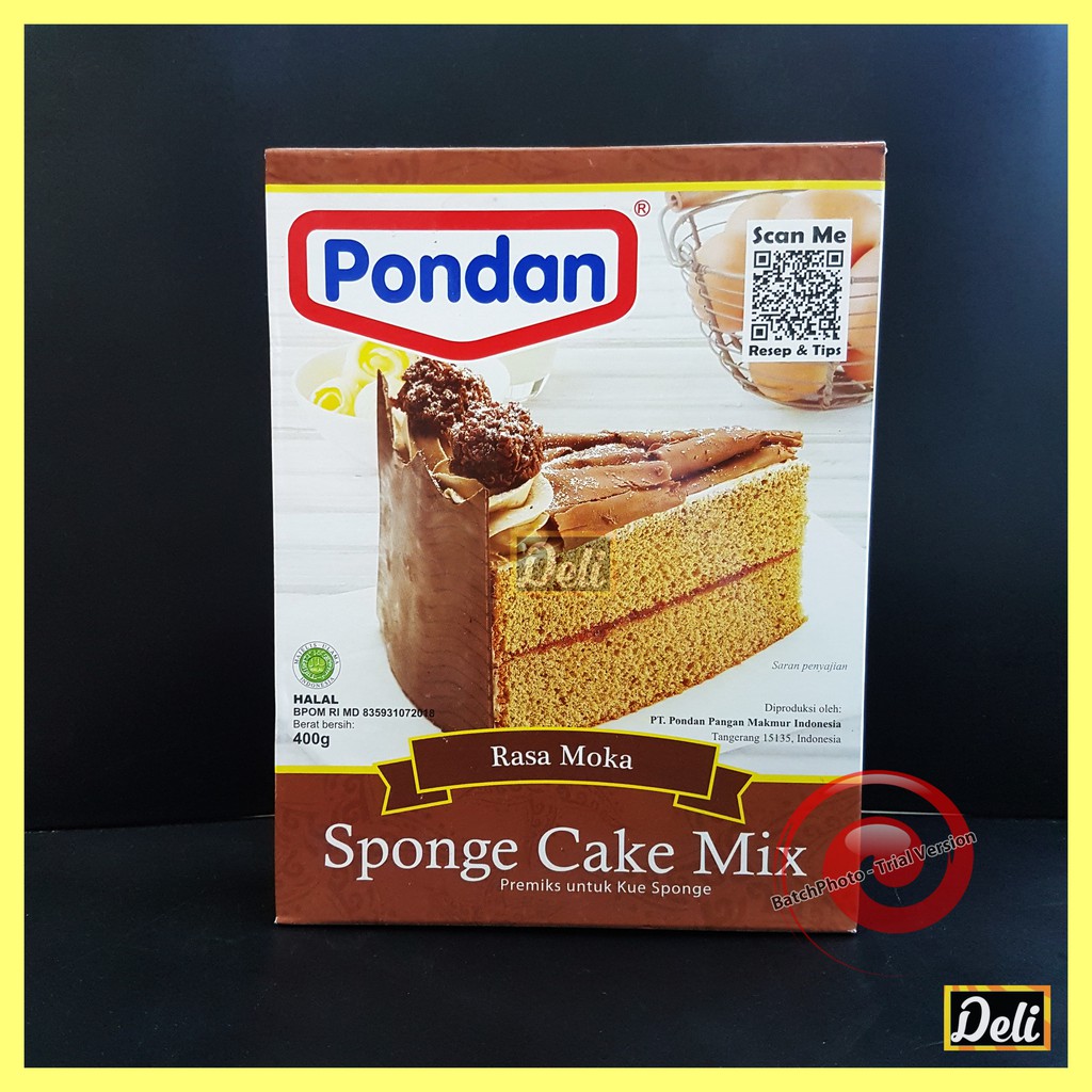 Pondan Sponge Cake Mix Moka 400gr