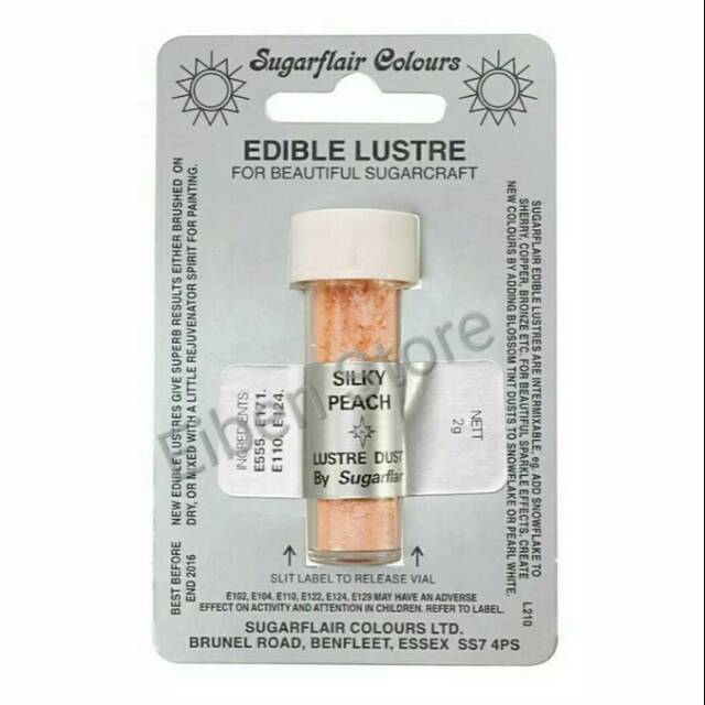 

Sugarflair Edible Lustre Color Silky Peach Btl-2gr
