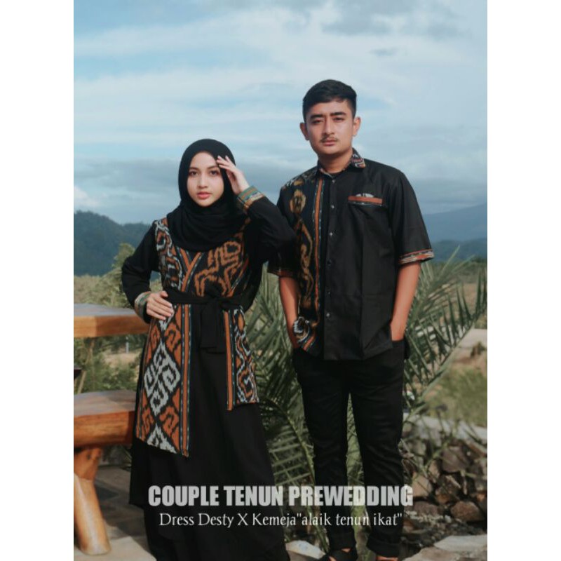 COUPLE TENUN DESTY BOWRN - KEMEJA TENUN - DRESS TENUN JEPARA