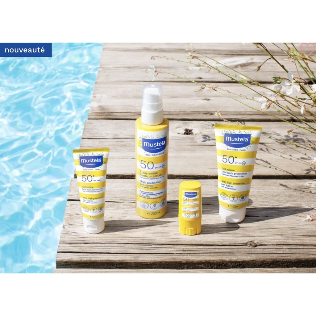 Mustela High Protection Sun Lotion SPF 50+ | Sunblock Bayi dan Anak-anak