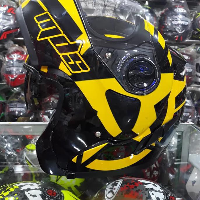 Kualitas Terbaik Helm Modular MDS Prorider Motif #1 Black / Yellow BARANG BAGUS