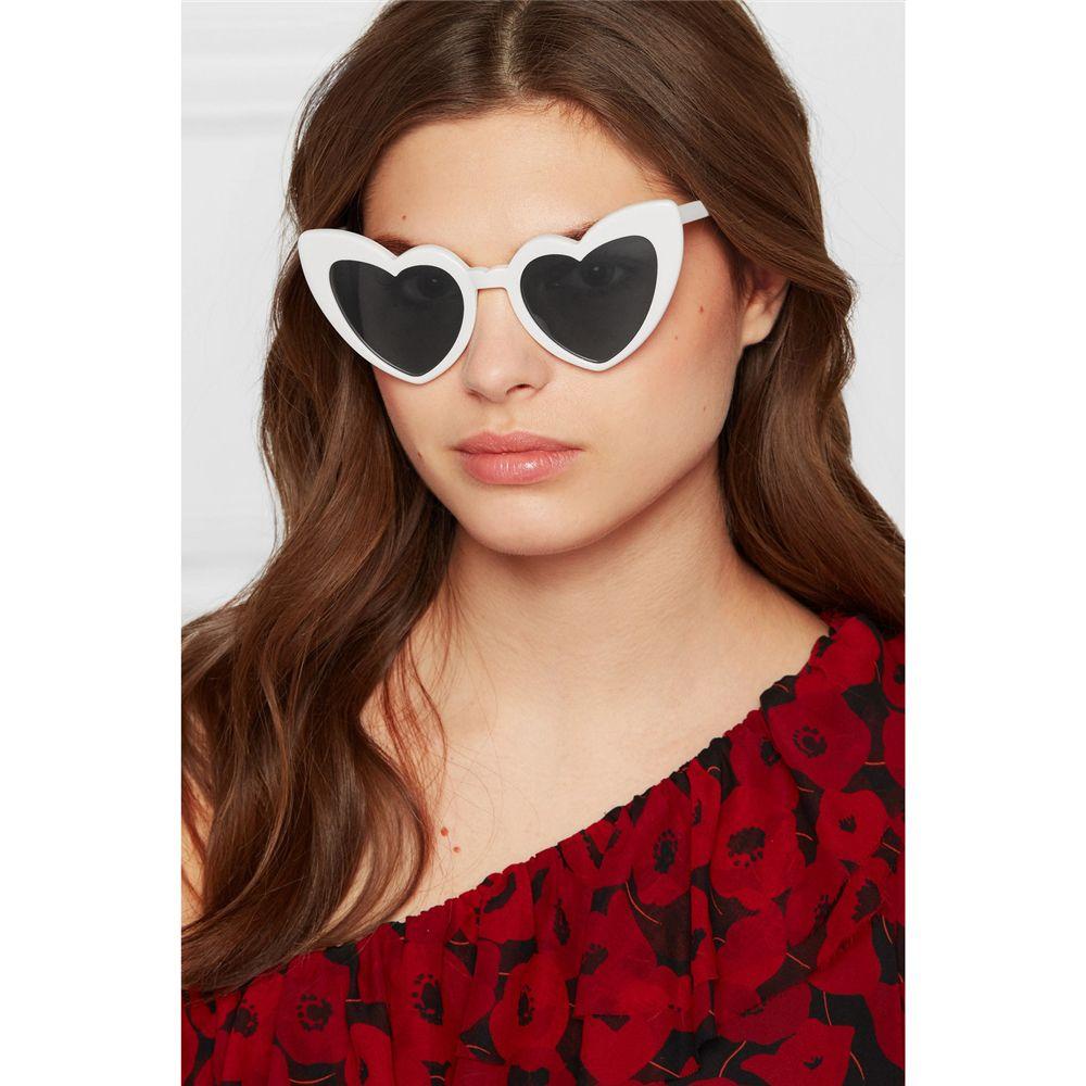 Nanas Berbentuk Hati Kacamata Retro Clout Goggle Love Heart Sunglasses Eyewear