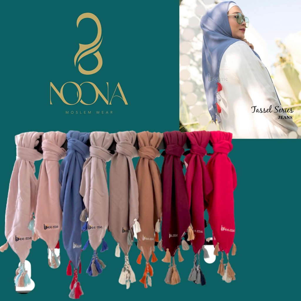 Hijab Segiempat Hijab Segiempat Bee Me Tassel Series Original Hijab Bee Mee Original Hijab Segiempat