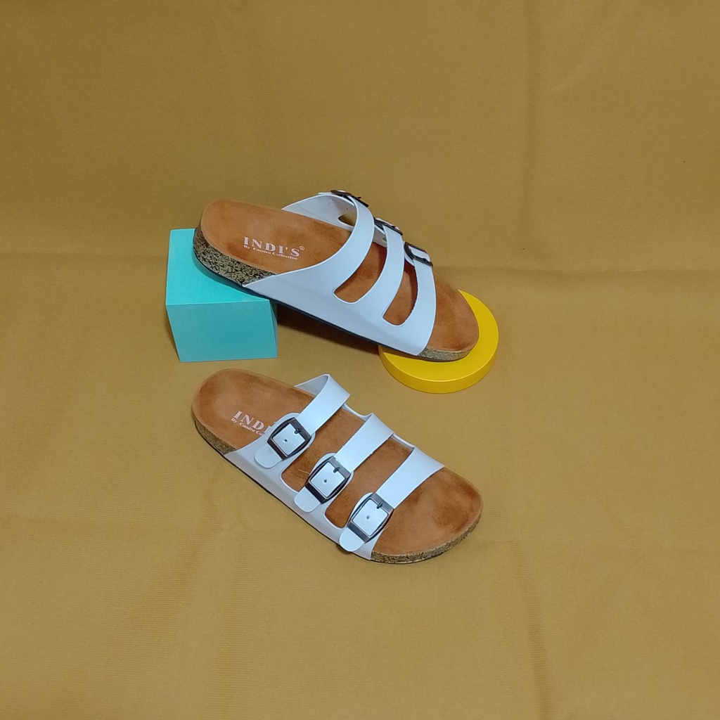 SANDAL FLAT WANITA SLIP ON SOL KARET - CHERYL SERIES