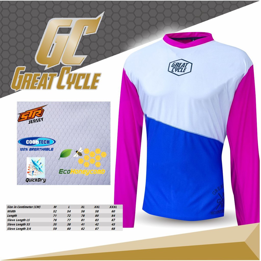 Jersey Sepeda Baju Sepeda JPSK Lengan Panjang Cooltech