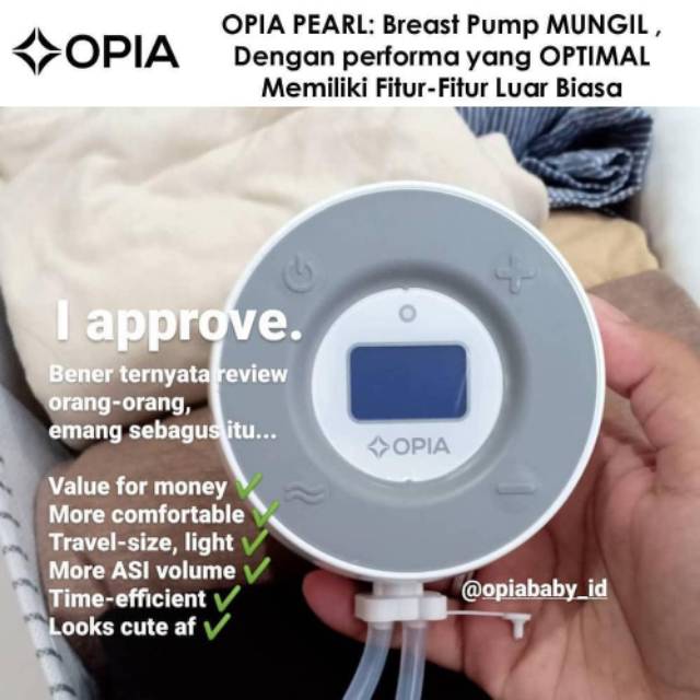 OPIA PEARL DOUBLE ELECTRIC BREAST PUMP - POMPA ASI ELEKTRIK OPIA PEARL