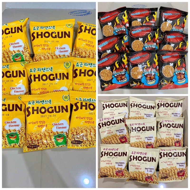 

Mie kremes karoo | Mie kremes shogun | Mie shogun korea chicken flavour | Mie karoo spicy