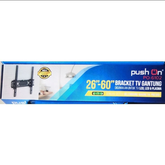 Bracket TV LCD LED Plasma Gantung 26" 60" PUSH On PO 6102