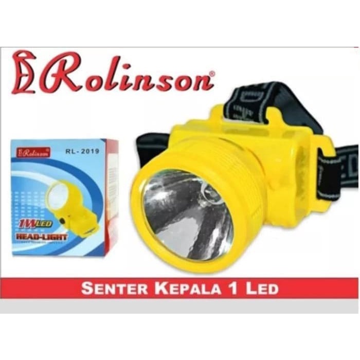 Promo Terbaru!!! Lampu Senter Kepala RL-2019 1 LED lampu Rolinson Bisa Untuk Memancing / Ronda Dan Untuk Mendaki Dengan Cahaya Super Terang Berkualitas Original