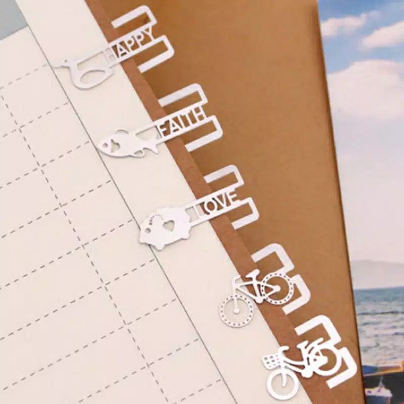 

Penanda Buku Bookmark Bookclip Mini Set (20pcs) Metal Lucu Unik Simple Praktis Decor Serbaguna