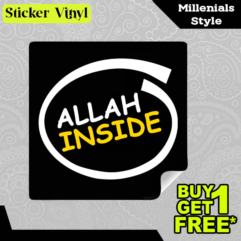 

Stiker Sticker ALLAH Inside Tulisan Kalimat Gaul Inspiratif Desain Keren dan Kekinian Aesthetic Bahan Vinyl Satuan Anti Air