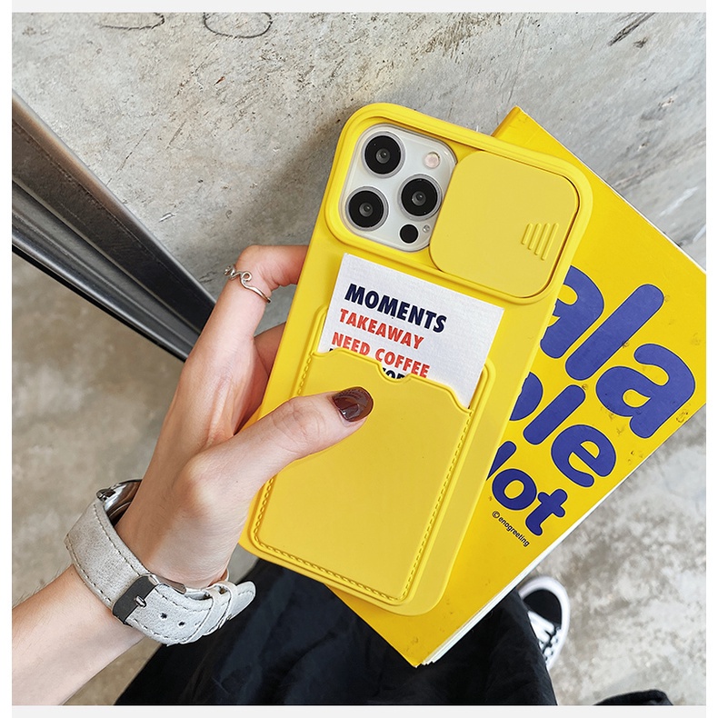 Case Bahan Silikon Dengan Holder Kartu Untuk Iphone 14 Pro max 13 12 Promax 11 Pro xs max 13 12 Pro max 11 Pro max xs max