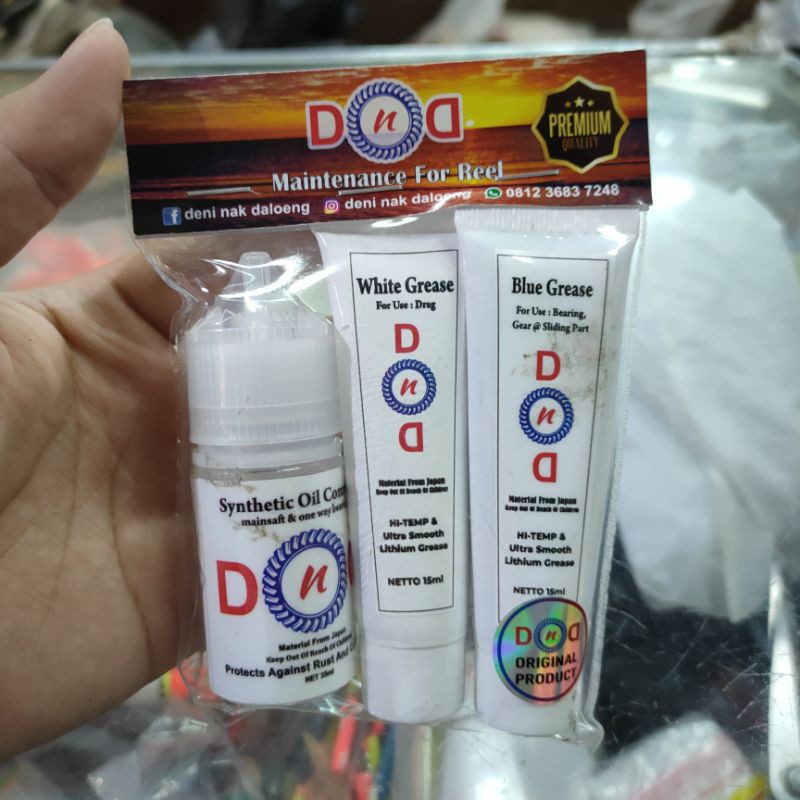 DnD Grease by Deni Nak Daloeng PELUMAS OIL GREASE GEMUK STEMPED REEL PANCING