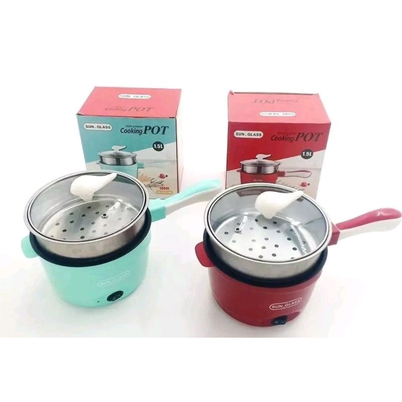 Cooking Pot - Panci Listrik Sun Glass 1.5L